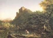 Thomas Cole The Mountain Ford (mk13) USA oil painting artist